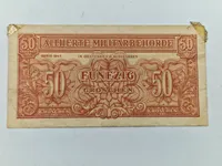 Samling originale militære pengesedler