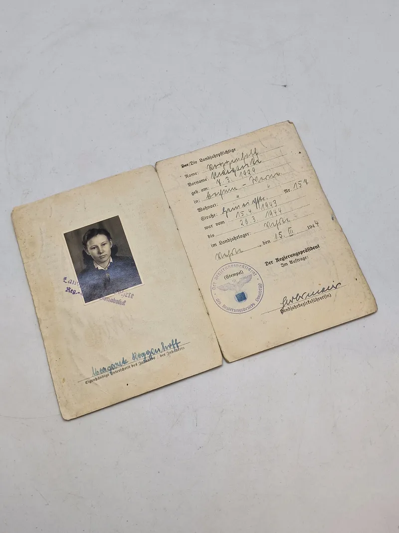 Originalt Landjahr Ausweis - ww2