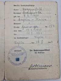 Originalt Landjahr Ausweis - ww2