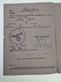 Originalt tysk kørekort - godt stemplet med ørn og HK