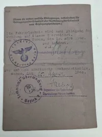 Originalt tysk kørekort - godt stemplet med ørn og HK