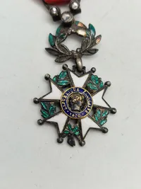France National Order of the National Legion of Honor Miniature Badge with Diamonds 1870, originale diamanter