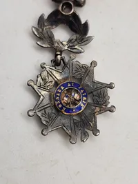 France National Order of the National Legion of Honor Miniature Badge with Diamonds 1870, originale diamanter
