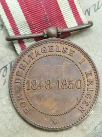 Original 1848-50 medalje med tildelingsbevis og livshistorie