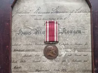 Original 1848-50 medalje med tildelingsbevis og livshistorie