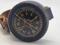 Original Luftwaffe armkompas WW2, Faldskærmsjæger mm. lang rem til flyverdragt