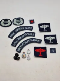 Samling originalt engelsk militaria