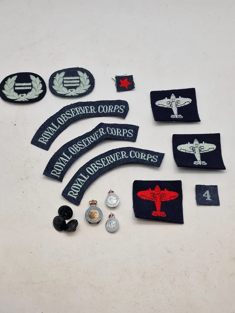 Samling originalt engelsk militaria