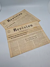 To originale eks af bladet Revision som var kendt for at støtte Frikorps Danmark soldater mm