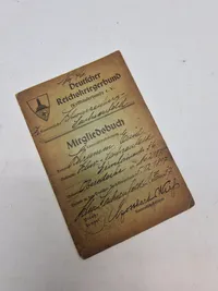 Original medlemsbog - Deutche Reichkriegerbund