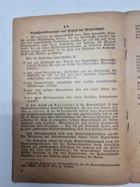 Original medlemsbog - Deutche Reichkriegerbund
