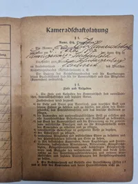 Original medlemsbog - Deutche Reichkriegerbund