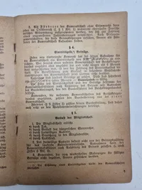 Original medlemsbog - Deutche Reichkriegerbund