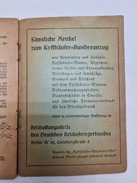 Original medlemsbog - Deutche Reichkriegerbund