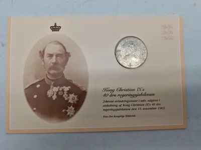 Jubilæumsmønt af sølv - Christian IX 40 års regeringsjubilæum