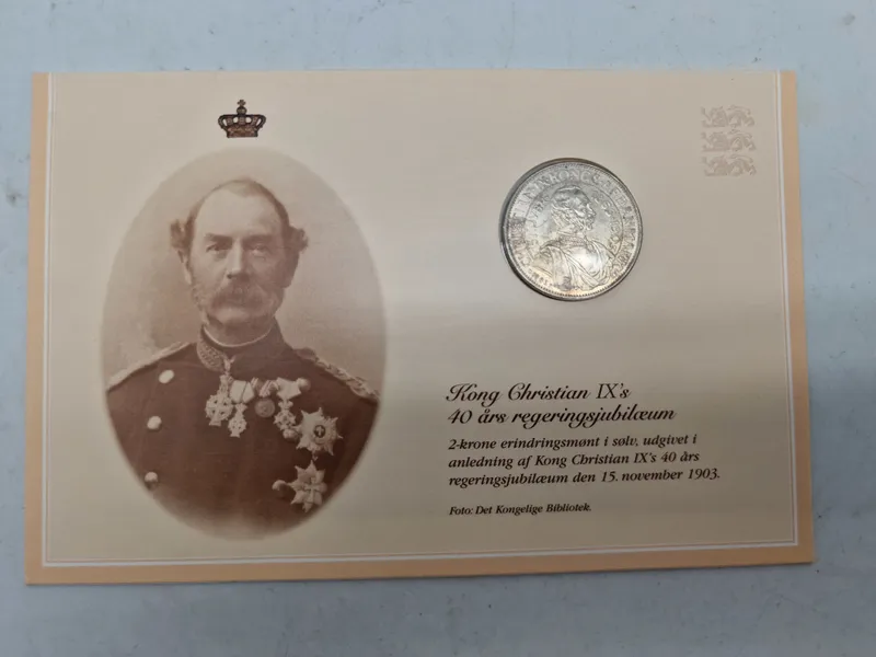 Jubilæumsmønt af sølv - Christian IX 40 års regeringsjubilæum