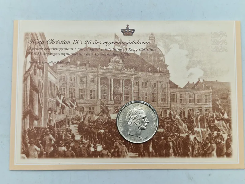 Jubilæumsmønt af sølv - Christian IX 25 års regeringsjubilæum