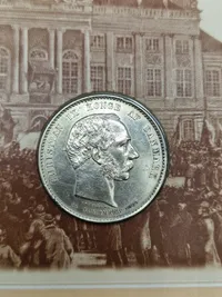 Jubilæumsmønt af sølv - Christian IX 25 års regeringsjubilæum