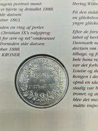 Jubilæumsmønt af sølv - Christian IX 25 års regeringsjubilæum