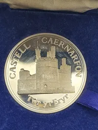 Castell Caernafon mønt med æske