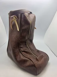 Cowboy læder støvler med taske størelse 43/44 fra 60 erne bla. bæltedyr skind