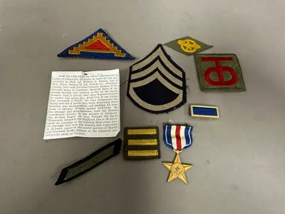 Original Nummerert WW2 Silver star lot  fra soldat der var med til at befri Dachau