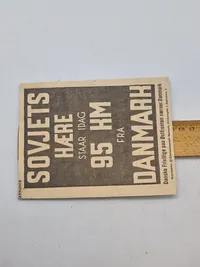 Original dansk Waffen-SS hverve annonce - opsat på pap