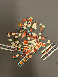 Samling originale WW2 flag til krigskort