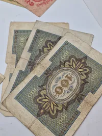 Samling diverse pengesedler - mest tyske ww1