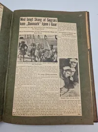 Stor spændene scrapbog fra skoleskibet Danmark - 1938 og frem