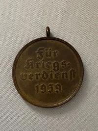 Original tysk krigsfortjenstmedalje