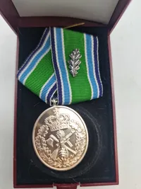 Originalt HJV anncinitetstegn (40 år) med æske (sølv)