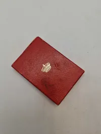 Original HJV fortjenstmedalje af sterlingsølv med æske