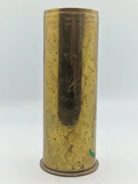 Originalt Tysk 77mm  hylster fra 1916 - stemplet HL:  Haupllaboratorium, Ingolstadt, Bayern.