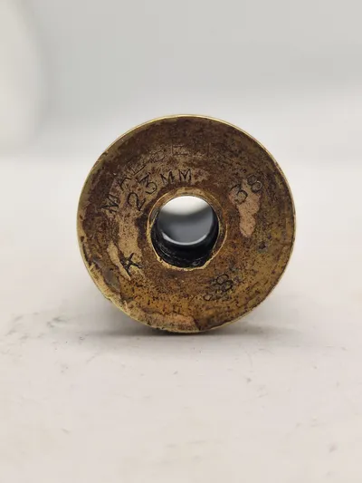 Ekstremt sjældent dansk 23 mm dansk “Madsen” hylster