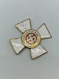 Ekstremt sjældent originalt Schalburg kors - emaljeret udgave for officerer