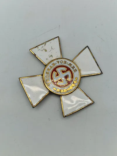 Ekstremt sjældent originalt Schalburg kors - emaljeret udgave for officerer