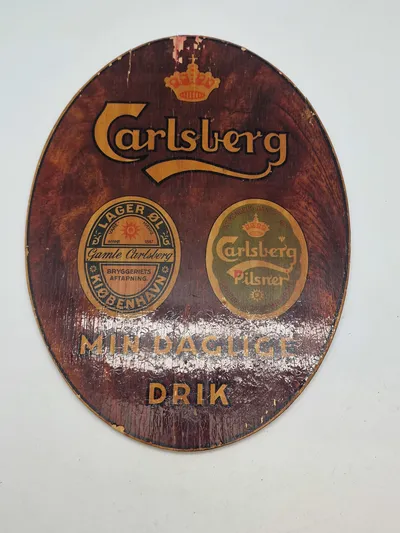 Originalt Carlsberg skilt fra 1930’erne (bemærk hagekorset)
