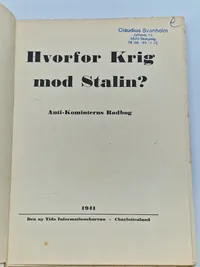 Original anti kommunistisk rødbog
