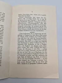 Originalg ww2 hæfte - Von Ribbentrops tale om Europas frihedskamp