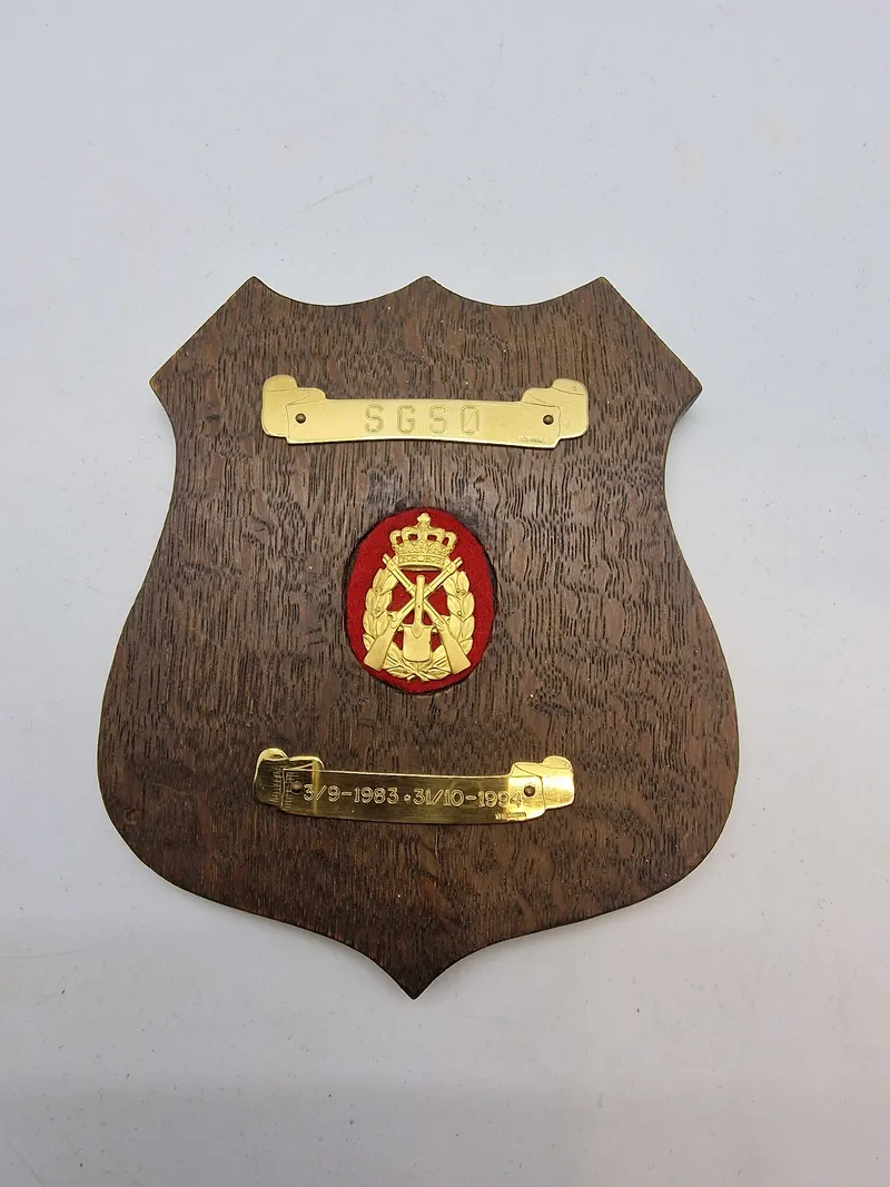 Original dansk militær plakette