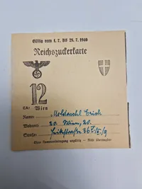 Originale tyske rationeringsmærker - ww2