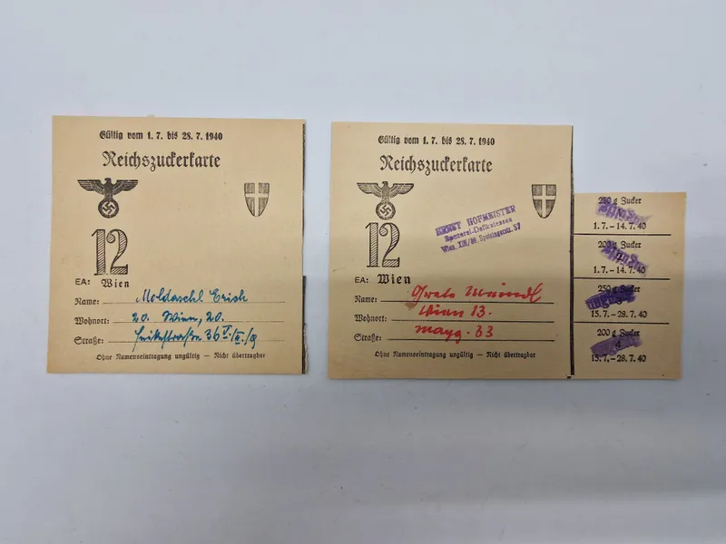 Originale tyske rationeringsmærker - ww2