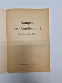 Originalt ww2 hæfte - Kampen om Amalienborg 19 september 1944