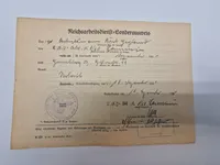 Originalt RAD - Sonderausweis