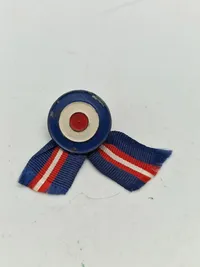 Originalt skjold fra modstandsbevægelsen samt pin