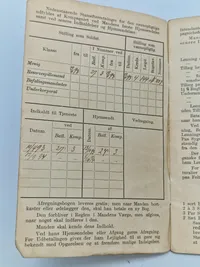 Original Dansk militær afregningsbog slut 1800 tallet