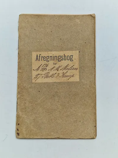 Original Dansk militær afregningsbog slut 1800 tallet