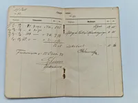 Original Dansk militær afregningsbog slut 1800 tallet