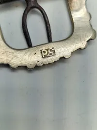 sølv skospænde - 1800 tallet med mesterstempel